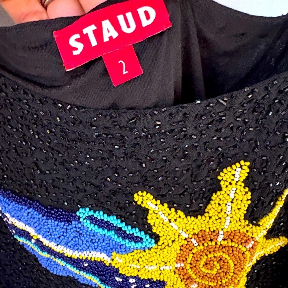 Staud Le Sable Lobster Jaguar Beaded Dress - Picture 10 of 10